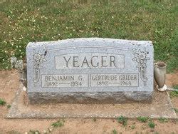 Benjamin G Yeager M Morial Find A Grave