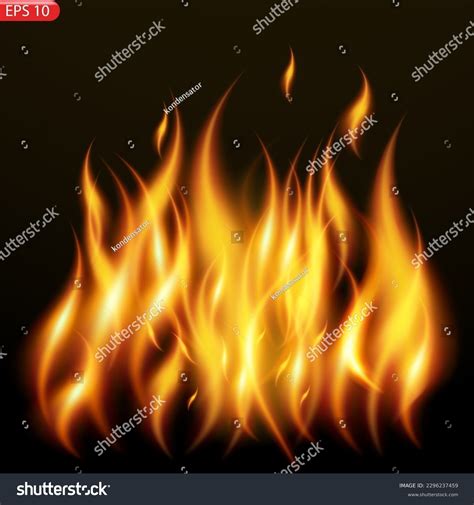 Fire Flames Isolated On Transparent Background Stock Vector (Royalty ...