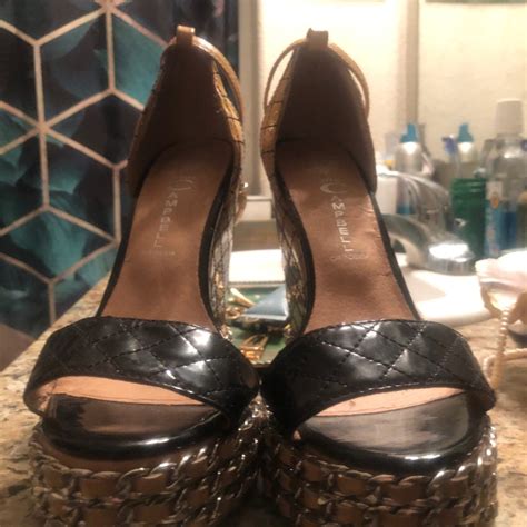 Black And Nude Jeffrey Campbell Wedges Gem