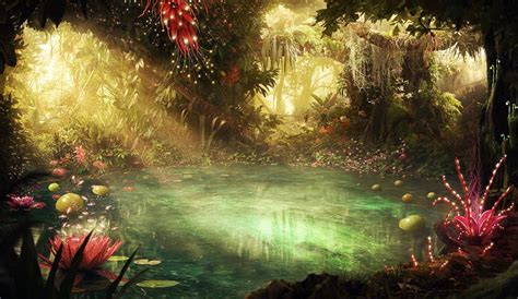 A Mystical Magical Oasis Lake Art Fantasy Landscape Fantasy Art