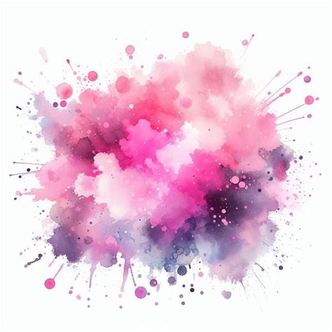 Premium Photo Pink Watercolor Splatter