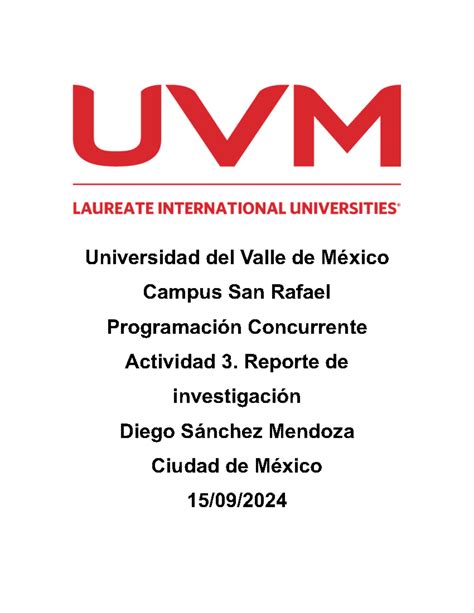 A3 DSM Actividad 3 Universidad del Valle de México Campus San