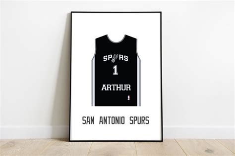 Personalized San Antonio Spurs Poster Personalized Gift For Basketball