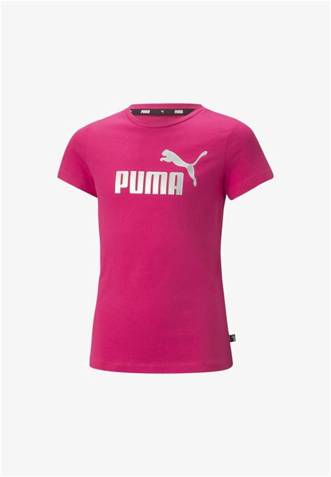 Puma Essentials Logo T Shirt Con Stampa Orchid Shadow Fuxia Zalando It