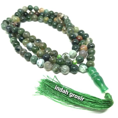 Jual Tasbih Batu Hijau Lumut Suliki Mm Butir Original Stone Di Lapak