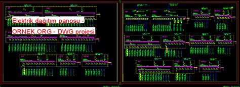 Proje Sitesi Elektrik dağıtım panosu Autocad Projesi