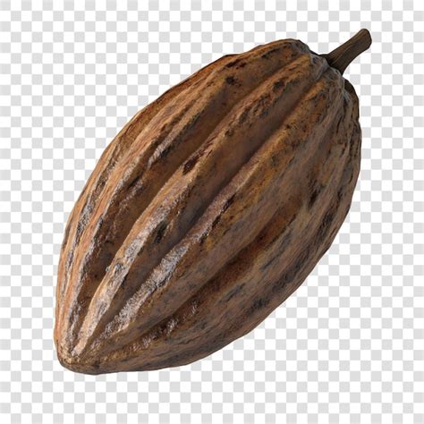 Cacao Pod Isolated On A Transparent Background Premium Ai Generated Image