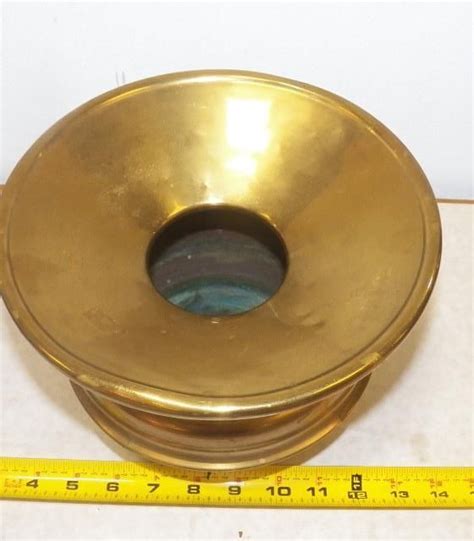 Brass spittoon with Ripples Vintage Antique Cuspidor Ripple Bottomed approx 6 3/4" tall x 9" across