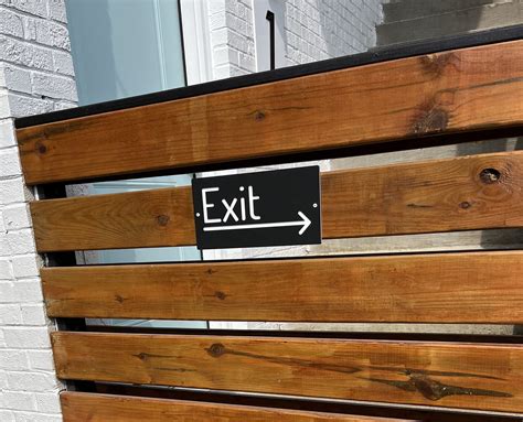 Exit Sign, Exit Sign With Arrow - Etsy