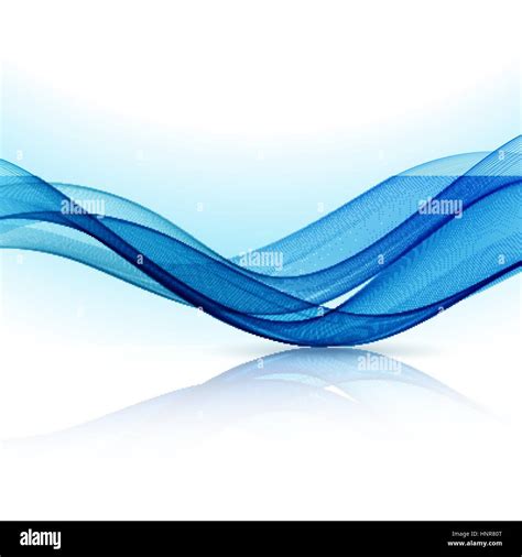 Abstract Vector Background With Blue Smooth Color Wave Blue Wavy Lines Stock Vector Image And Art