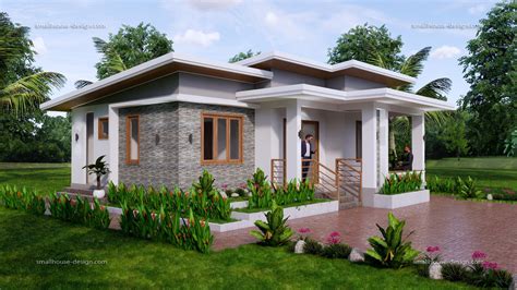 9x9 Meter Small House Plan 3 Beds 2 Baths Shed Roof Small House