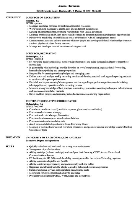 Recruiting Resume Samples Velvet Jobs