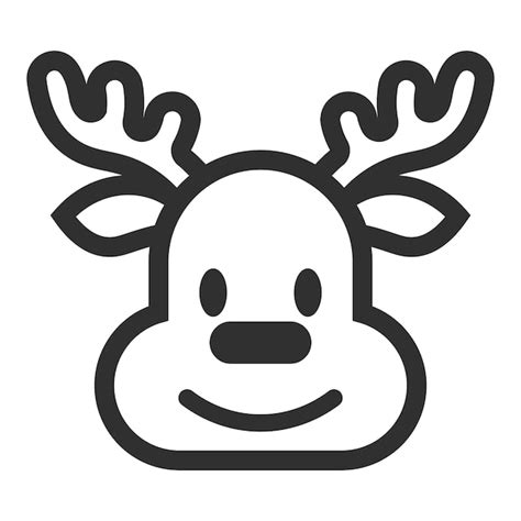 Black And White Rudolph Clipart