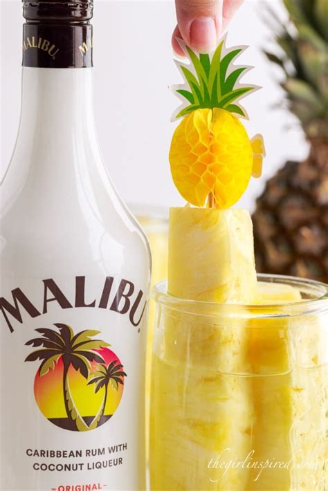 Boozy Pineapple Spears Soaked In Malibu Rum Girl Inspired