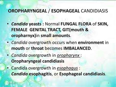 Candidiasis Moniliasis Oral Thrush Yeast Infections