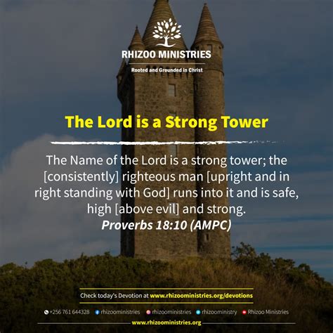 The Lord is a Strong Tower – Rhizoo Ministries