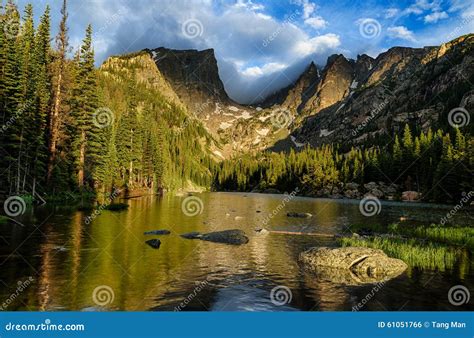 Dream Lake In Rocky Mountains National Park Stock Photo Image Of Blue