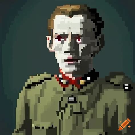 Pixel Art Of A Pale Officer During World War 1 On Craiyon