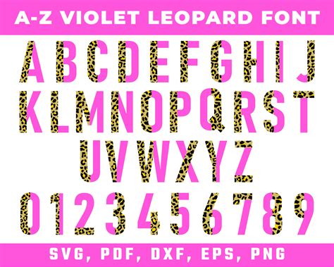 Papercraft Leopard Font Svg Leopard Font Png Leopard Svg Color Font