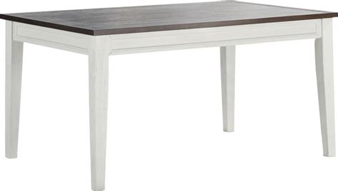 Steve Silver Co Caylie Driftwood 60 Dining Table With Ivory Base