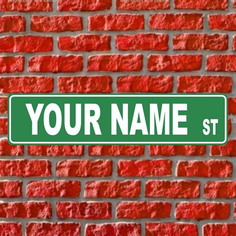 Personalized Street Sign Custom Name Sign Personalized Gift - Etsy