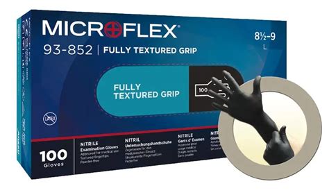 Microflex®93 852 Nitrile Glove Previously Midknight Black Size M