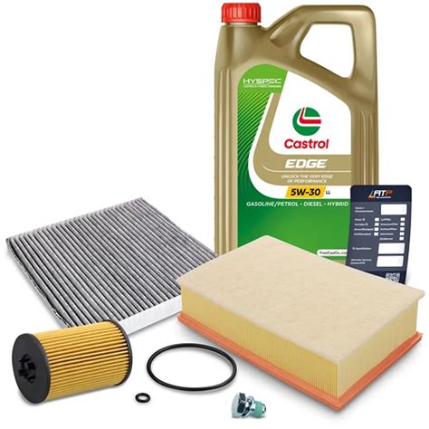 BESTPRICE Inspektions SET A 5L CASTROL EDGE 5W 30 LL Motoröl 40668646