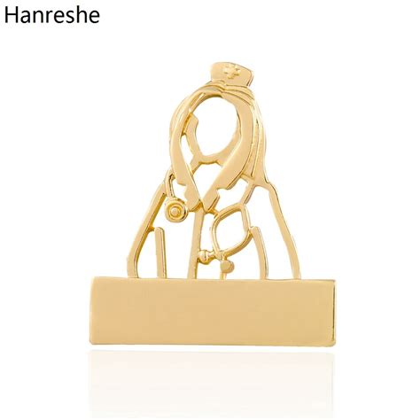 Hanreshe Gold Color Women Doctor Nurse Pins Jewelry Trendy Medicine