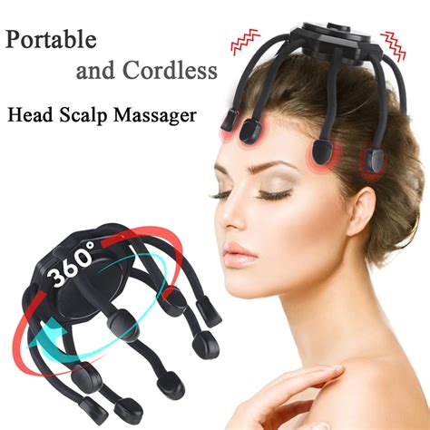 Electric Octopus Claw Head Scalp Massager 3 Modes Vibration Massage