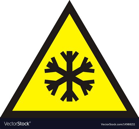 Cold warning sign Royalty Free Vector Image - VectorStock