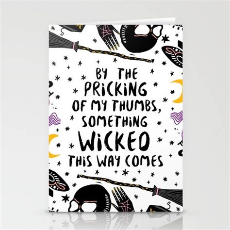 A Greeting Card With An Illustration Of Witches On It And The Words By