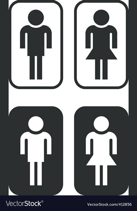 Toilet signs Royalty Free Vector Image - VectorStock