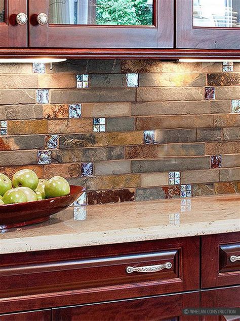 Slate Mosaic Brown Rusty Kitchen Backsplash Tile Bathroom Slate