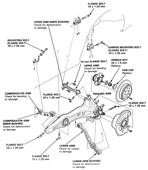 Frame Diagram Honda Civic 1999 Honda Suspension Rear Civic R