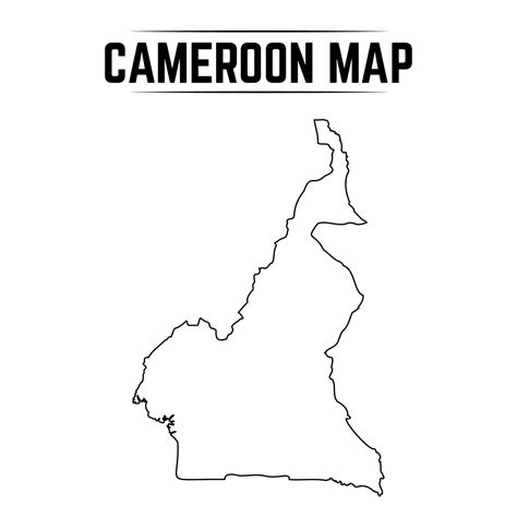 Outline Simple Map of Cameroon 3087770 Vector Art at Vecteezy