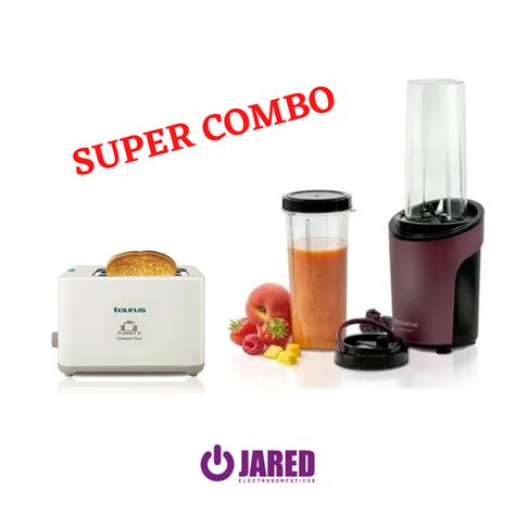 Combo Taurus Mini Licuadora SHAKE AWAY Tostadora Planet II