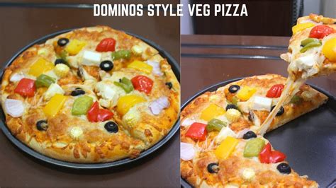 Dominos Style Veg Pizza Perfect Pizza At Home With Without Oven