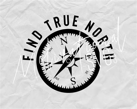 Find True North Compass Digital File Bundle Svg Dxf Eps  Png Etsy