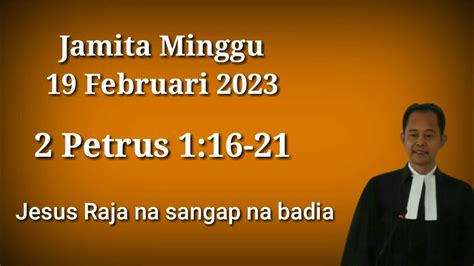 Jamita Minggu Estomihi Februari Petrus Youtube