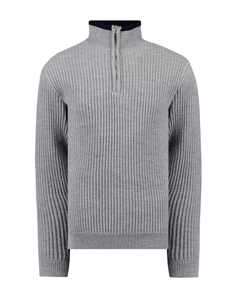 Holebrook Ragnar T Neck Windproof Light Grey Melange Salcombe Boatstore