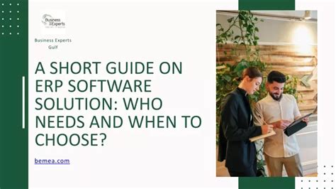 PPT A Short Guide On ERP Software Solution Who Needs And When To