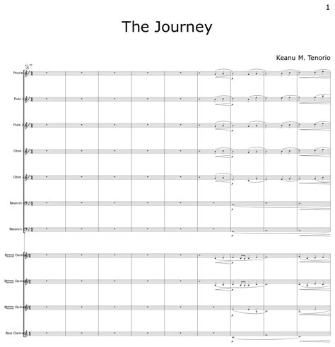 The Journey Sheet Music For Piccolo Flute Oboe Bassoon Clarinet