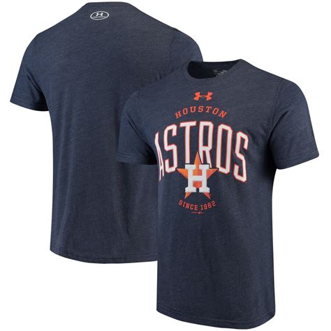 Men's Houston Astros Under Armour Navy Team Logo Tri-Blend T-Shirt