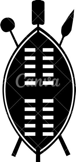 African Zulu Shield Icon On White Background African Shield Sign