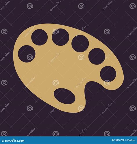 The Palette Icon Stock Vector Illustration Of Drawing 78918762