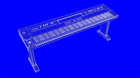 3D model Electric Piano Keyboard VR / AR / low-poly | CGTrader