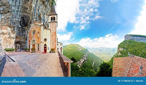 View Of Sanctuary Of Saint Rosalia With The Holy Cave On Top Of Monte