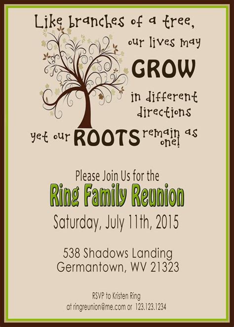 Family Reunion Invitation Quotes