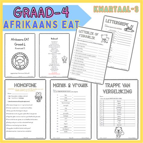 Graad Afrikaans Ht Eat Kwartaal Werkboekie Teacha