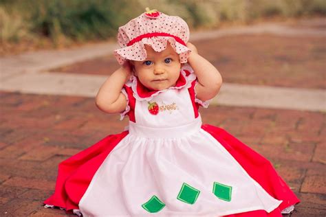 Strawberry Shortcake Dress Costume In Baby Or Toddler Sizes Etsy